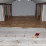 Postavljanje 60 kvadrata brodskog poda na hoblovanu dasku(fosnu)